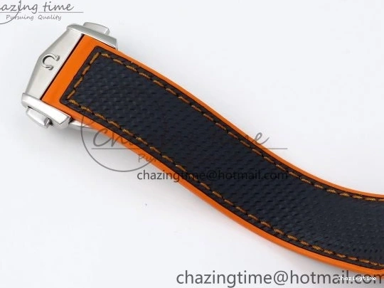 0210 Comfortable Planet Ocean 43.5mm SS VSF 1:1 Best Edition Black Orange Bezel Gray Dial on Nylon Strap A8900 Super Clone V 7730